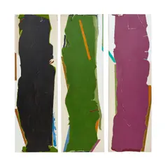 Jack Roth, Troika, 1979, acrylic on canvas, in three parts