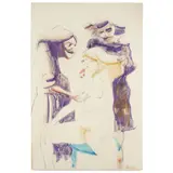 John Altoon, Hollywood Starlet, 1966, pastel on illustration board