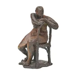 Concetta Sitting by Anthony Caro O.M, 1984, bronze with golden-brown patina, sold Sep 2023
