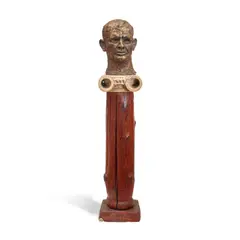 Robert Carston Arneson, Jack, 1986, bronze, ceramic and wood