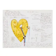 Untitled by William T. Wiley, 1984, watercolor on paper, sold Sep 2023