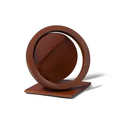 Fletcher Benton, Folded Circle Ring Study, 1988, steel with patina