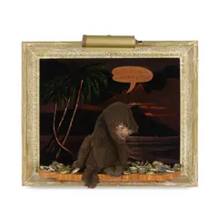 Grease Monkey in Paradise by Pippa Garner, 1989, mixed media assemblage, offered Sep 2023