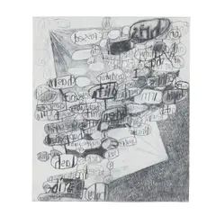 Alexandra Grant, Untitled, circa 2007, acrylic and graphite on paper
