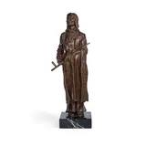 Carl Kauba, Chief Wolf Robe, bronze with brown patina