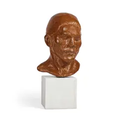 Ned Jacob, Hosteen Man, bronze with red patina