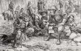 William Harry, Geronimo's Meeting with General Crook in Mexico, Wolf's charcoal and conte crayon on white paper