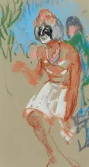 William Penhallow Henderson, Hopi Snake Dance, circa 1920, pastel on paper