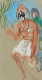 William Penhallow Henderson, Hopi Snake Dance, circa 1920, pastel on paper