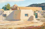 Rod Goebel, Adobe at Talpa, oil on canvas