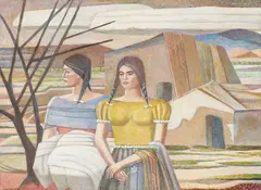 Everett Gee Jackson, Waiting in the Desert, oil on canvas