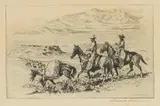 Edward Borein, On Their Way; Running Wild Horses; Her Calf (Galvin 11; 49; 121), c. 1915, Etching and drypoints on wove paper, each signed in pencil
