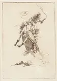 Edward Borein, The Spinner; Flying Mount (Galvin 71; 83), 1916; c. 1915, Etchings and drypoint on wove paper, each signed in pencil