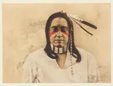 James Bama, Sioux Indian, 1980, etching and aquatint in colors on wove paper