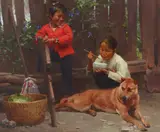 Mian Situ, Children and Dog