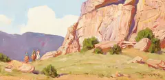 John Moyers, Canyon Del Muerto, oil on panel
