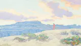 Warren Eliphalet Rollins, Desert Dawn, oil on canvas