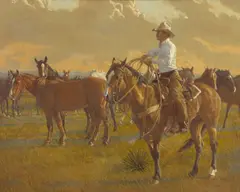 Wayne Baize, Chancin' a Glance, pastel and colored pencil with gouache highlights on paper