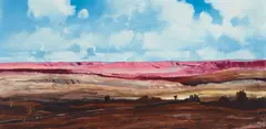 Bruce Carlton Nowlin, Western Landscape, oil on board