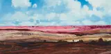 Bruce Carlton Nowlin, Western Landscape, oil on board