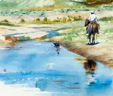 William Matthews, Along Maggie Creek, 2000, watercolor on paper