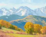 Ralph Edward Oberg, A Fine Fall Day, oil on linen laid to panel