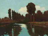 Amédée Joullin, Along the Delta, oil on canvas