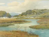 Percy Gray, Marin Marshes, watercolor on paper