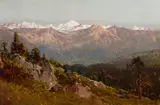 Thomas Hill, Across the Valley, oil on paper laid to board
