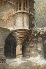 Edwin Deakin, Castle Cluny, Paris, oil on canvas