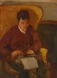 E. Charlton Fortune, Jamie, oil on masonite