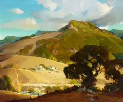 Orrin A. White, Brown Hillside (Pasadena), oil on canvas