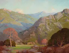 Carl Oscar Borg, Green Rolling Hills, oil on canvas