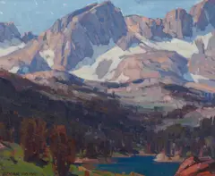 Edgar Alwin Payne, Sierra Mountain Landscape with Mirror Lake, oil on canvas