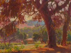 Atascadero by Hanson Puthuff, oil on canvas, sold Apr 2023