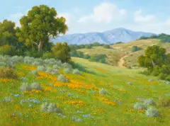 Foothill Color by David Chapple, oil on linen laid to board, sold Apr 2023