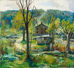 Charles Reiffel, Country Road House, oil on canvas