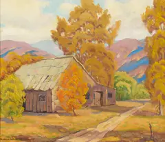 Arthur Hill Gilbert, Bret Harte Cabin, Painted at Jackass Hill Near Sonora, California, oil on canvas