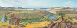 Ray Strong, Bend in the River, oil on board
