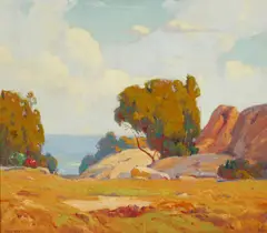 Dana Bartlett, Late Summer Near Monterey California, oil on canvas