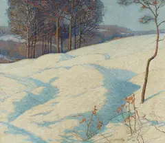 Harry Anthony DeYoung, Snow Scene, oil on canvas