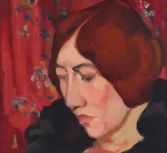 Rinaldo Cuneo, Profile of a Woman, oil on canvas laid to board