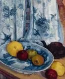 Rinaldo Cuneo, Still Life with Apples, Pomegranates and a Teapot