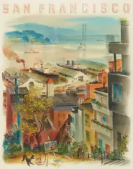 Louis Macouillard, San Francisco, pastel and ink on paper