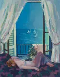 Philip Latimer Dike, Yellow Shutter, oil on canvas