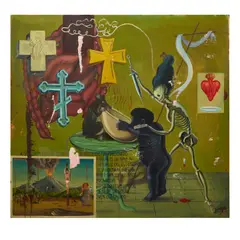 Manuel Ocampo, Untitled, 1995, oil on canvas