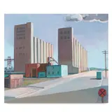 Theophilus Brown, Untitled (Industrial Scene), 1987, acrylic on canvas