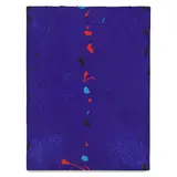 Rain and the Poet (Study) by Emerson Woelffer, 1977, acrylic on canvas, sold Apr 2023