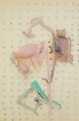 Untitled, from the Sawtelle Series by John Altoon, 1964, ink, pastel and sprayed colored ink on illustration board, sold Apr 2023
