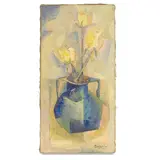 Karl Stanley Benjamin, Yellow and Blue Roses, 1953, oil on canvas